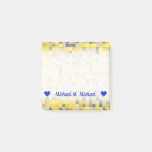 Naam; Gloed- en grijszijdenpatroon Post-it® Notes