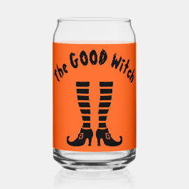 Naam, Goede Heks Benen & Schoenen, Oranje Hallowee Blikvorm Glas