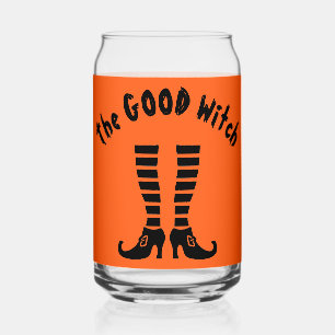Naam, Goede Heks Benen & Schoenen, Oranje Hallowee Blikvorm Glas