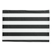 Naam Gold Heart Black White Stripes Pattern Kussensloop (Achterkant-Links)