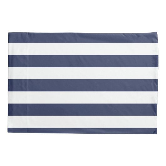 Naam Gold Heart Blue White Stripes Pattern Kussensloop (Achterkant-Links)