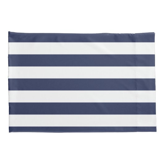 Naam Gold Heart Blue White Stripes Pattern Kussensloop (Achterkant-Rechts)