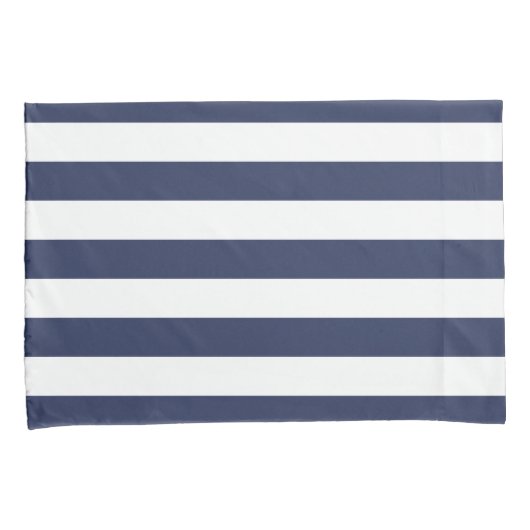 Naam Gold Heart Blue White Stripes Pattern Kussensloop (Voorkant-Rechts)