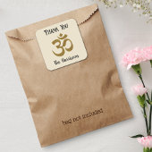 Naam. Gold OM Symbool 3-in Dank U Sticker