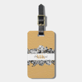  naam Gold Rozen Chic Monogram Luxe Bagagelabel