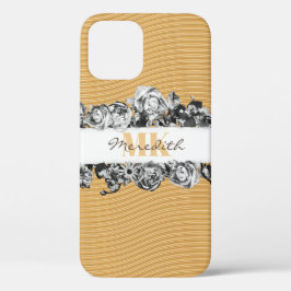  naam Gold Rozen Chic Monogram Luxe Case-Mate iPhone Case