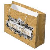  naam Gold Rozen Chic Monogram Luxe Groot Cadeauzakje (Voorkant Gekanteld)