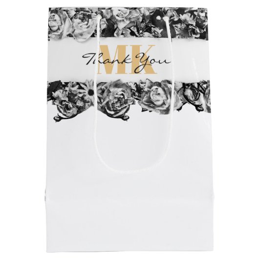  naam Gold Rozen Chic Monogram Luxe Medium Cadeauzakje (Achterkant)