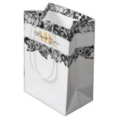  naam Gold Rozen Chic Monogram Luxe Medium Cadeauzakje (Achterkant Gekanteld)
