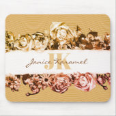  naam Gold Rozen Chic Monogram Luxe Muismat (Voorkant)
