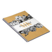 naam Gold Rozen Chic Monogram Luxe Notitieboek (Rechterzijde)