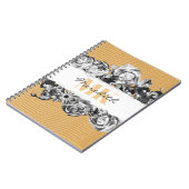 naam Gold Rozen Chic Monogram Luxe Notitieboek (Linkerzijde)