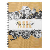  naam Gold Rozen Chic Monogram Luxe Notitieboek (Voorkant)