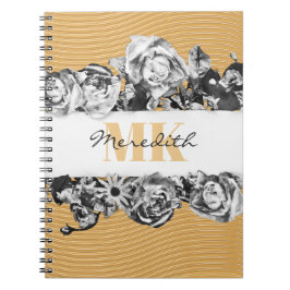  naam Gold Rozen Chic Monogram Luxe Notitieboek