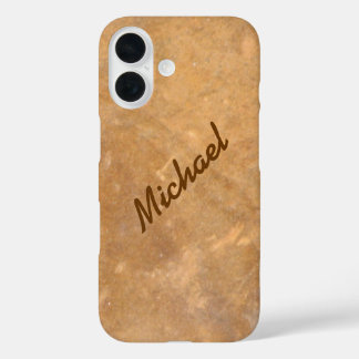 Naam Gold Stone Look iPhone 16 Hoesje