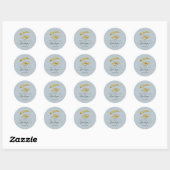Naam Golden Lashes Microblade Makeup Blue Ronde Sticker (Vel)