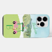 Naam Golf Scene Monogram iPhone Hoesje (Achterkant horizontaal)
