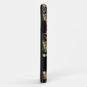 Naam gouddiamantzwarte glitter Case-Mate iPhone case (Achterkant/rechts)