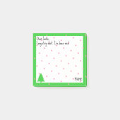 Naam, Grappig Beste Santa Pink Polka Dots Post-it® Notes (Voorkant)