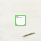 Naam, Grappig Beste Santa Pink Polka Dots Post-it® Notes (Op bureau)