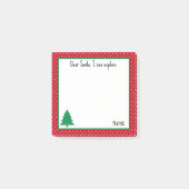 Naam, Grappig Beste Santa Red Witte Polka Dots Post-it® Notes (Voorkant)