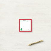 Naam, Grappig Beste Santa Red Witte Polka Dots Post-it® Notes (Op bureau)