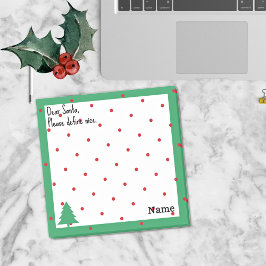 Naam, Grappige Lieve Kerstman Rode Stippen Post-it® Notes