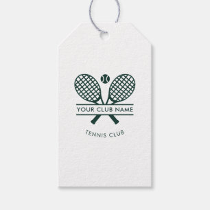 Naam gras tennis land club groen motief cadeaulabel