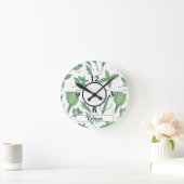 Naam, Green Leafy Vegs & Herbs 8-in Acryl Ronde Klok (Huis)