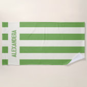 Naam Green Margaritas Bachelorette Bruidsmeisje Strandlaken (Voorkant)