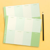 Naam Green School Weekly Planner Notitieblok