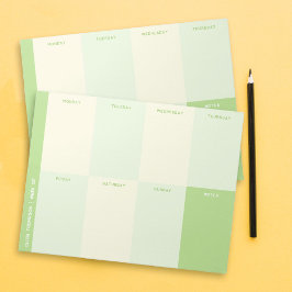 Naam Green School Weekly Planner Notitieblok