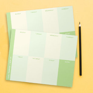 Naam Green School Weekly Planner Notitieblok