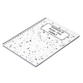 Naam, Grijs & Zwart Kleine Marmeren Chips Terrazzo Notitieboek (Linkerzijde)