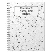 Naam, Grijs & Zwart Kleine Marmeren Chips Terrazzo Notitieboek (Voorkant)