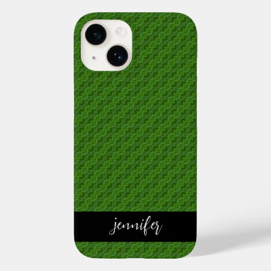 naam Groen bloempatroon Case-Mate iPhone Case (Achterkant)