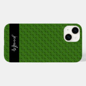 naam Groen bloempatroon Case-Mate iPhone Case (Achterkant (horizontaal))