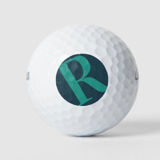 Naam groen gebold monogram golfballen (Voorkant)