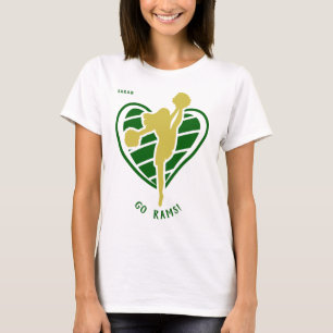 Naam Groen Gold Cheerleader Team T-shirt