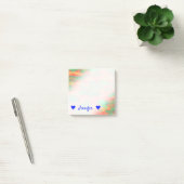 Naam + Groen, Rode Waterverf-als Abstract Patroon Post-it® Notes (Kantoor)