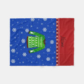 Naam groene lelijke sinterklare sinterkletssnuifje fleece deken (Voorkant (Horizontaal))