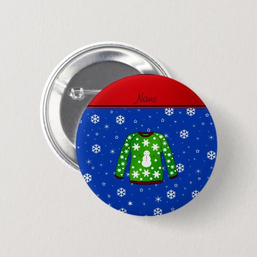 Naam groene lelijke sinterklare sinterkletssnuifje ronde button 5,7 cm (Voorkant /achterkant)