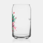 Naam, Groene rode bessen Kerstboeket 16oz Blikvorm Glas (Links)