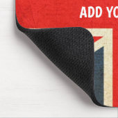  naam Grunge Union Jack-vlag Muismat (Hoek)