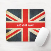  naam Grunge Union Jack-vlag Muismat (Met muis)