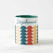 Naam halfcirkel geometrisch vormpatroon mok (Midden)