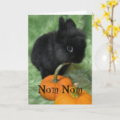 Naam Halloween Bunny Card Kaart (Gele Bloem)