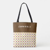 Naam Halloween Candy Corn Chocolate Vanilla Tote Bag (Achterkant)