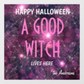 Naam Halloween Een Goede Heks Bokeh Patroon 12x12- Raamsticker (Vel)