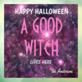 Naam Halloween Een Goede Heks Bokeh Patroon 12x12- Raamsticker (Vel 3)